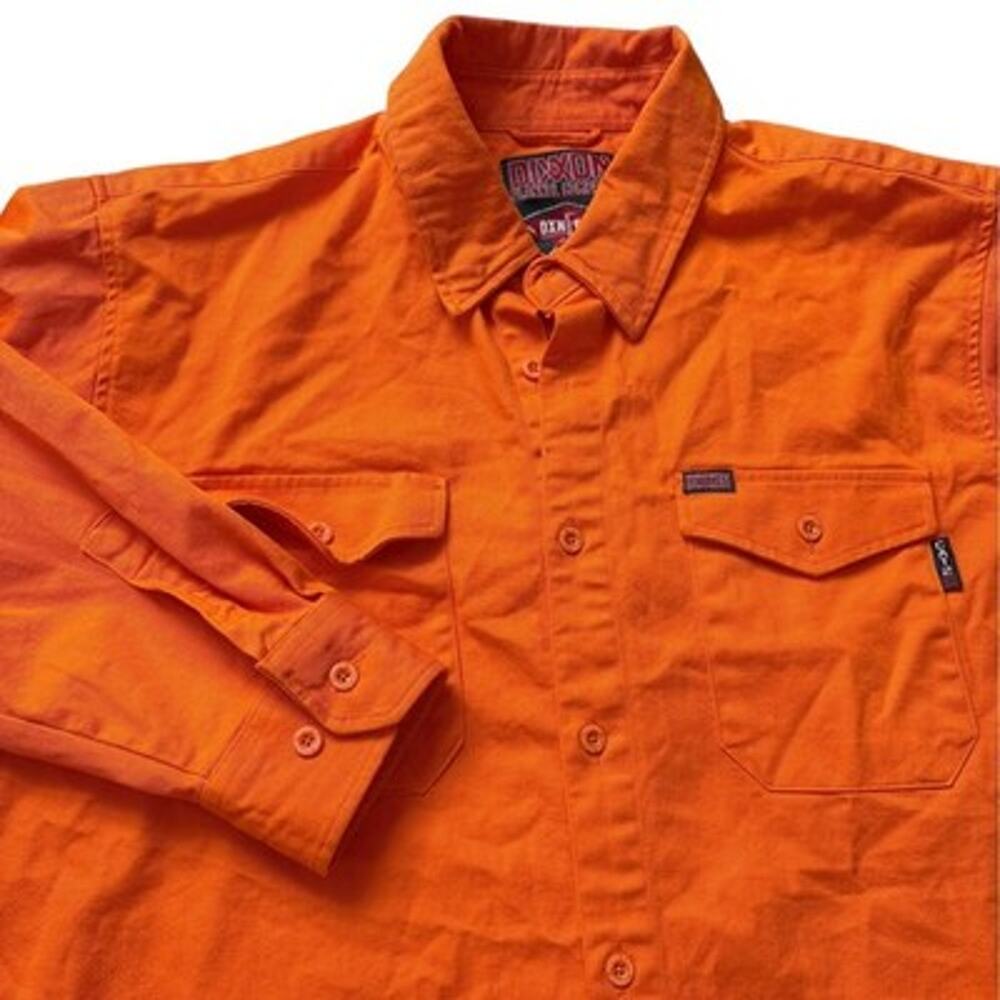 Dixxon WorkForce FR Twill Work Shirt 2X Safety Orange Flame Resistant Hi Vis